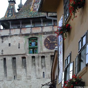 Detail Stundturm Sighisoara / Schäßburg