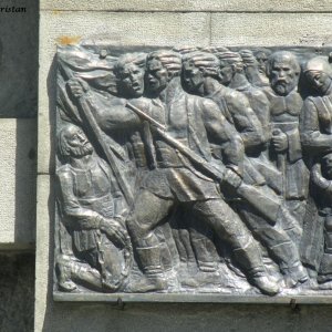 Detail Denkmal Andrei Muresanu Bistritz