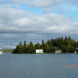 Hausboote in Yellowknife, Canada