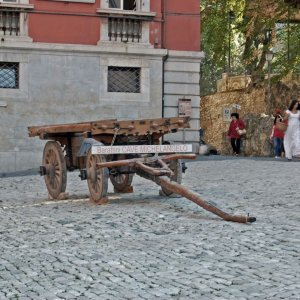 Carrara - Modell eines Fuhrwerks aus Michelangelos Zeiten