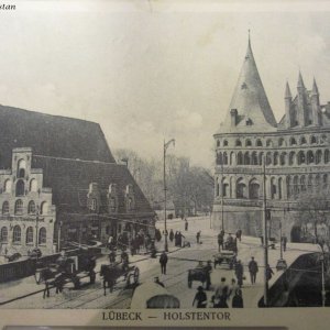 Lübeck- alte Ansicht-Holstentormuseum