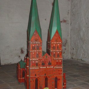 Modell St. Marien zu Lübeck (in der Kirche ausgestellt)