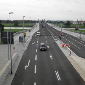 Waldschlösschenbrücke Dresden - Blick Richtung Johannstadt