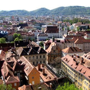 Graz, Blick vom Schlossberg