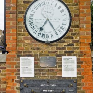 Greenwich-London: 24-Stunden Uhr und Standardmaße