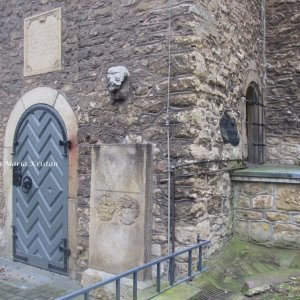 Kopf des Götzen Krodo an der Bündheimer Kirche, Bad Harzburg