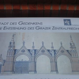 Zentralfriedhof Graz, Zeichnung Eingangsbereich