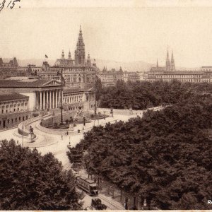 Wien Franzensring (Universitätsring) 1915
