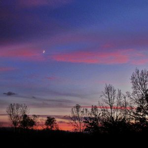 Herbstlicher Abendhimmel