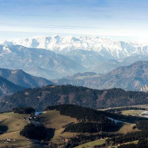 Blick zu den Alpen im Norden