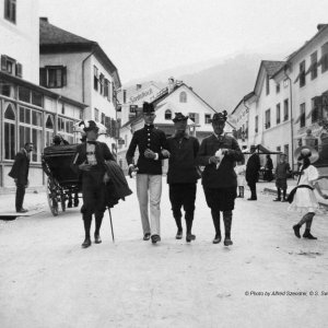 Straßenszene in Steinach am Brenner 1907