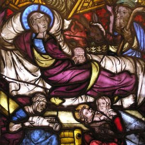 Glasfenster - Christi geburt
