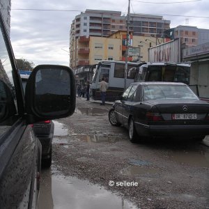 Straßenszene in Tirana