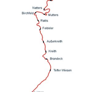 Streckenplan Stubaitalbahn, Tirol