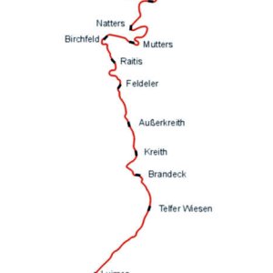 Streckenplan Stubaitalbahn, Tirol