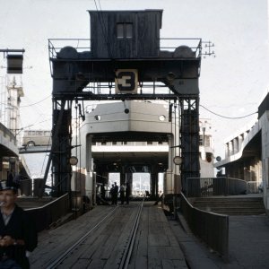 Fähre mit Bahntransport 1964