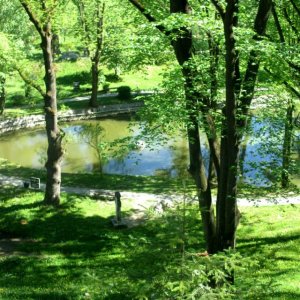 Park beim Teehaus, Schloss Bran