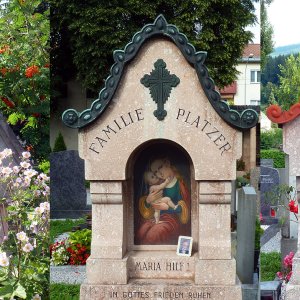 Maria Hilf Darstellungen Grabstein Friedhof