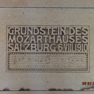 Grundstein Mozarteum in Salzburg