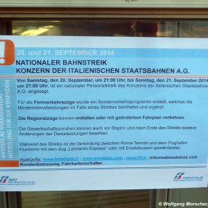 Bahnstreik Italien