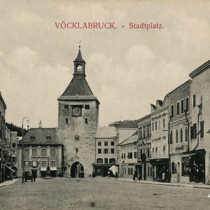 Vöcklabruck, Stadtplatz um 1910