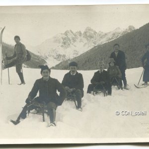 wintersport etwa 1915