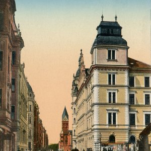 Innsbruck Maximilianstraße mit k.k. Hauptpostamt