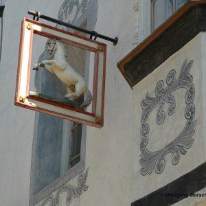Wirtshausausleger Gasthaus Weißes Rössl, Brixen