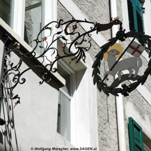 Wirtshausschild Gasthaus Lamm, Klausen