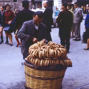 Sesam-Bagel-Verkäufer Athen