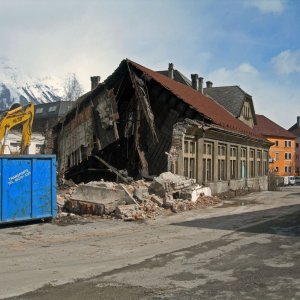 Abriss der Karwendelbahn Remise