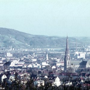 Blick auf Linz um 1960