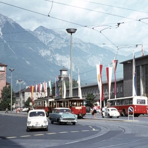 Innsbruck Südtiroler Platz Bahnhof im Jahr 1968