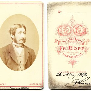 Portrait 1874, Photographie Fr. Bopp, Innsbruck
