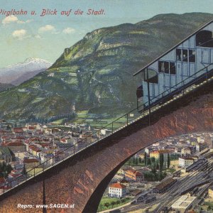 Bozen Virglbahn und Blick auf die Stadt