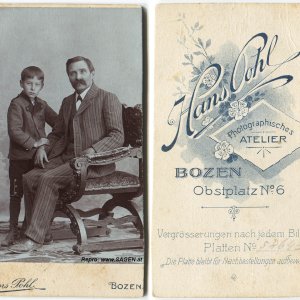 Vater und Sohn, CdV, Atelier Hans Pohl, Bozen