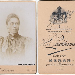 Damenporträt, Atelier H. v. Perckhammer, Meran