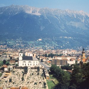 Blick auf Innsbruck Wilten, 1950er-Jahre
