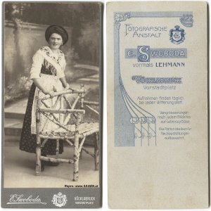 Damenportrait Vöcklabruck Kabinettkarte