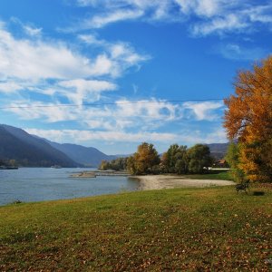 Herbstlicher Donaustrand