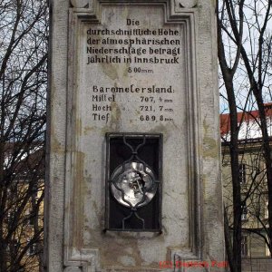 Innsbruck, "Geographensäule" im Waltherpark