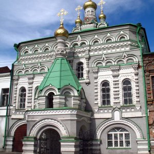 die Kirche am Klosterhof des Solovetskij Klosters in Archangelsk