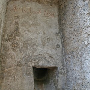 Regenwasserrinne in "La Limonaia del Castel" in Limone