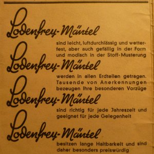 Der Mantel von Lodenfrey, der Ideal Mantel :-)