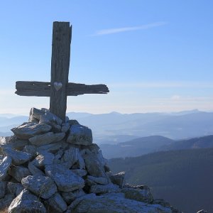 Gipfelkreuz am Kleinen Pfaff