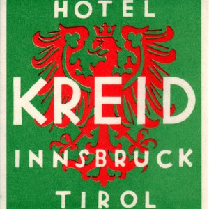 Hotel Kreid Gepäcksaufkleber