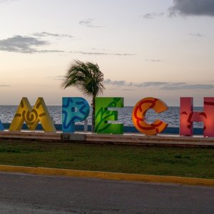 am Strand in Campeche
