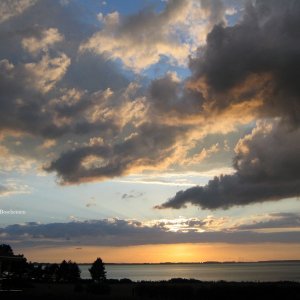 Sonnenuntergang im hohen Norden in Dänemark