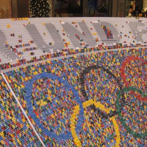 bunte Männchen für ein Olympia 2024 in der Hansestadt Hamburg.