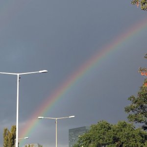 Regenbogen über  Wien